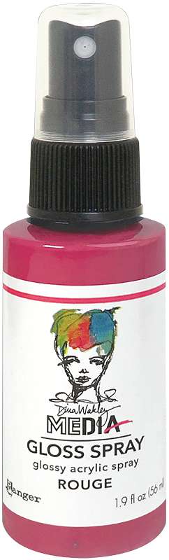 Dina Wakley Media Gloss Sprays 2oz Rouge