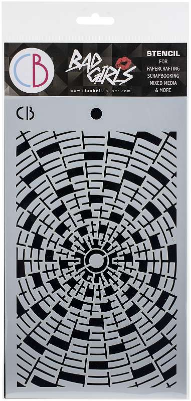 Ciao Bella Bad Girls Texture Stencil 5"X8" Concentric