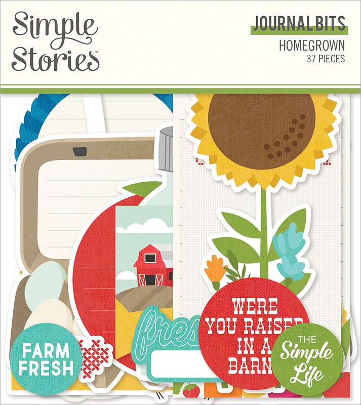 Homegrown Bits & Pieces Die-Cuts 37/Pkg Journal