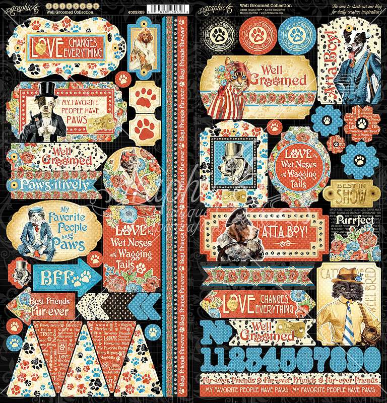Well Groomed Cardstock Stickers 12"X12"  