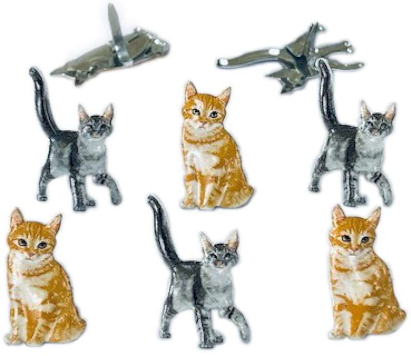 Eyelet Outlet Shape Brads 12/Pkg Feline