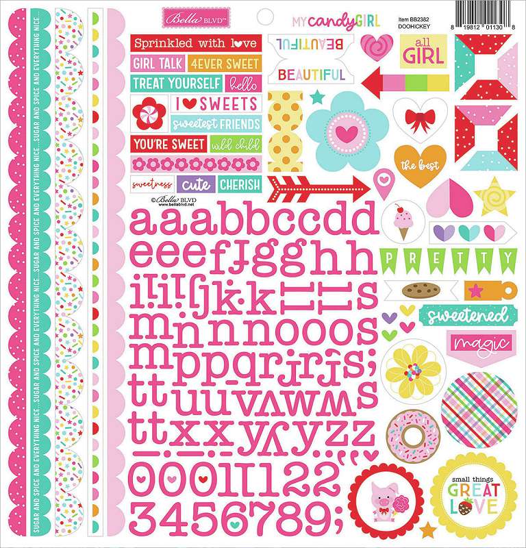 My Candy Girl Cardstock Stickers 12"X12"-Doohickey