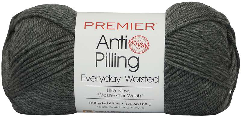 Premier Yarns Anti-Pilling Everyday Worsted Solid Yarn Charcoal
