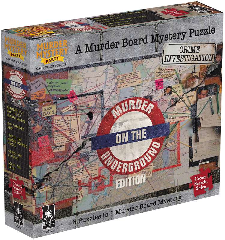 Jigsaw Puzzle 1000Pieces 27"x30"-Murder Mystery- Death in the Underground