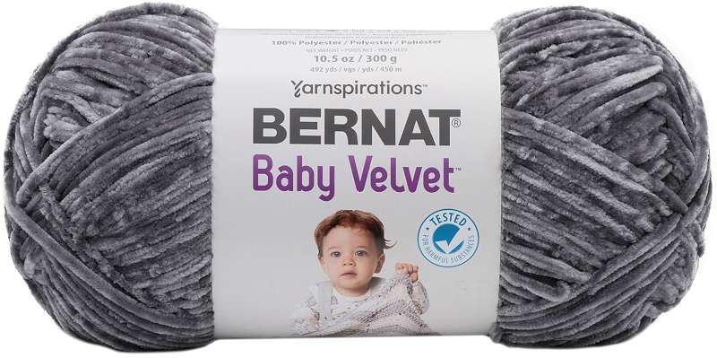 Bernat Baby Velvet Big Ball Yarn-Vapor Gray