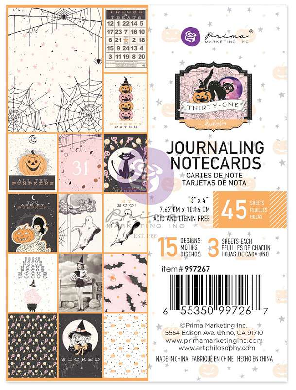 Thirty-One By Frank Garcia Journaling Cards 3"X4" 45/Pkg-15 Designs/3 Each