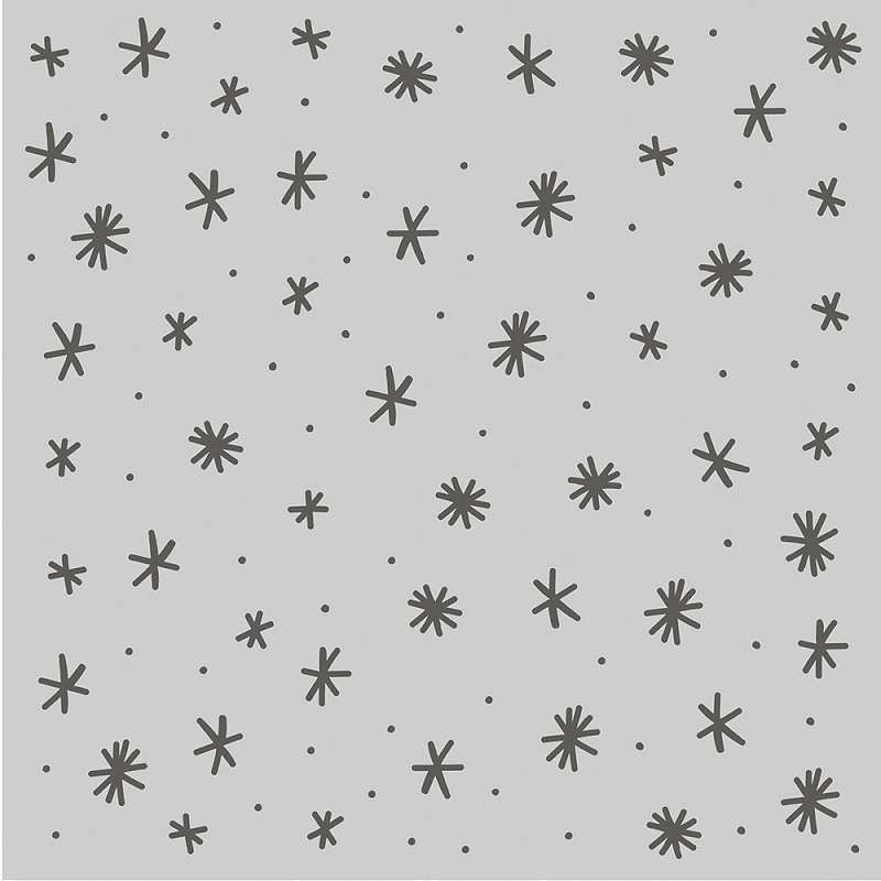 Simple Stories Feelin' Frosty Stencil 6"X6"-Frosty Snowflakes