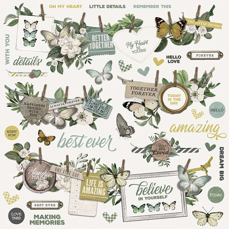 Simple Vintage Weathered Garden Cardstock Stickers 12"X12"-Banners