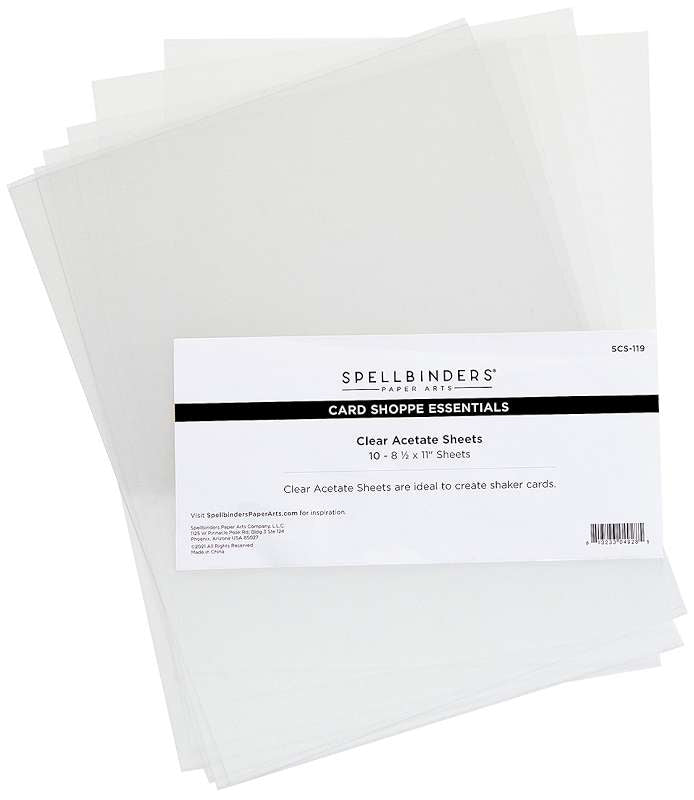 Spellbinders Acetate 8.5"X11" 10/Pkg-Clear