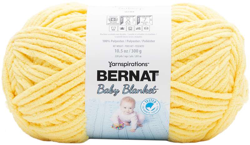 Bernat Baby Blanket Big Ball Yarn Buttercup