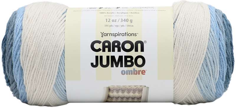 Caron Jumbo Print Ombre Yarn Faded Jeans