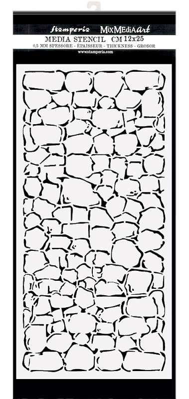 Stamperia Stencil 4.72"X9.84" Stone Wall, Lady Vagabond Lifestyle