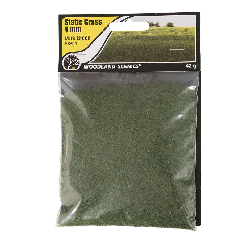 Woodland Scenic Static Grass 4mm Dark Green