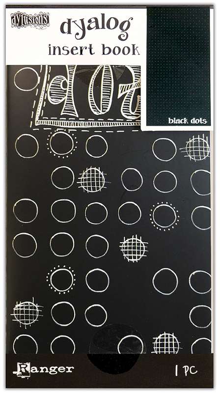 Dyan Reaveley's Dylusions Dyalog Insert Book 4.375"X8.25" Black W/Dots