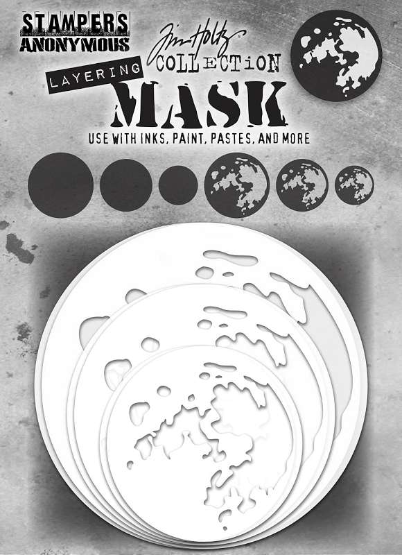 Tim Holtz Layering Mask Set 6/Pkg Moon