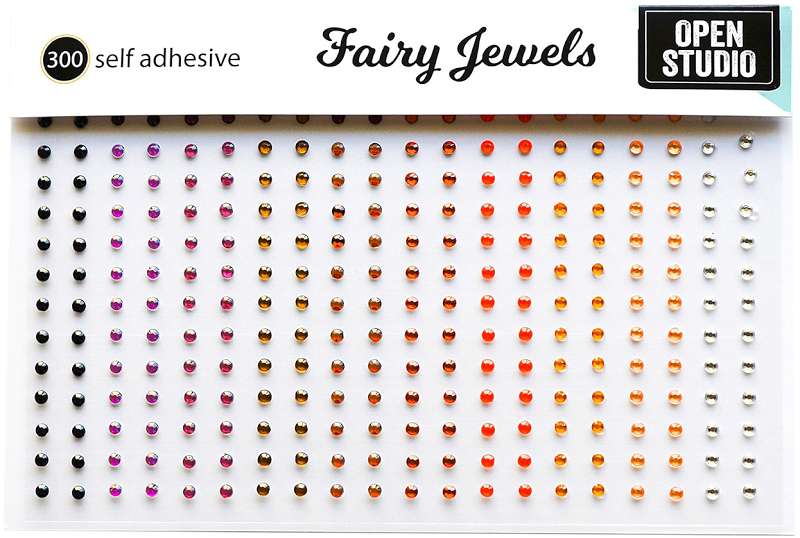 Memory Box Self-Adhesive Fairy Jewels 300/Pkg Autumn