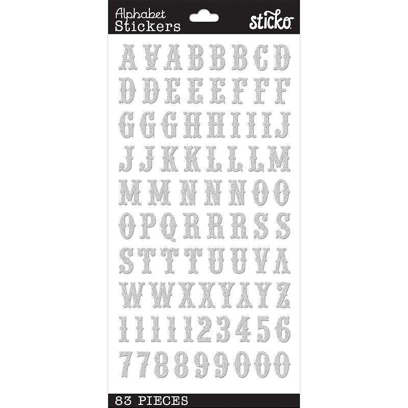 Sticko Alphabet Stickers-Carnival Silver