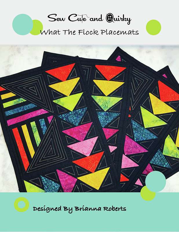 Sew Cute And Quirky Sewing Pattern-What The Flock Placemats