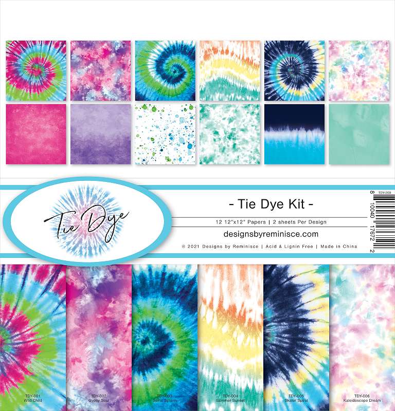 Reminisce Collection Kit 12"X12"-Tie Dye
