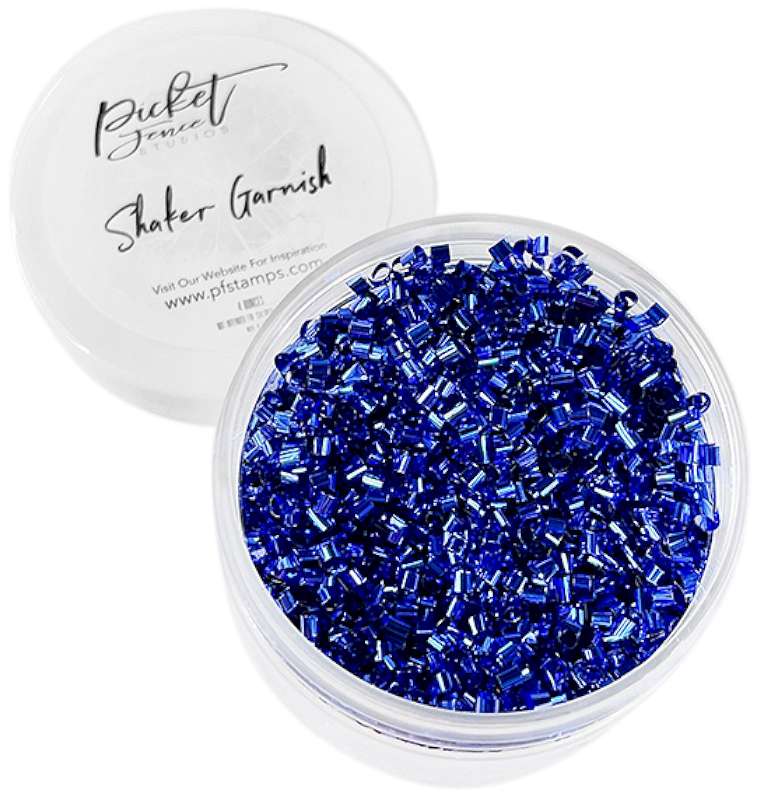 Picket Fence Shaker Garnish 4oz-Metallic Blue