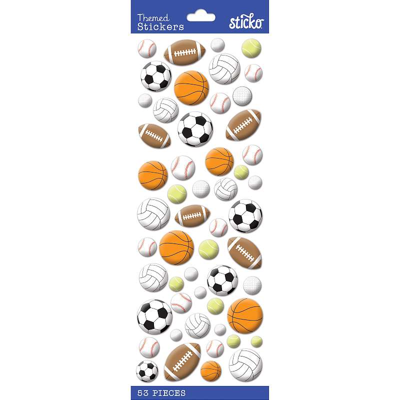 Sticko Themed Stickers-Sports Balls
