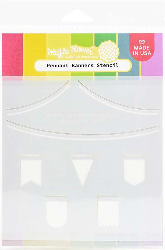 Waffle Flower Stencil 6"X6"-Pennant Banners