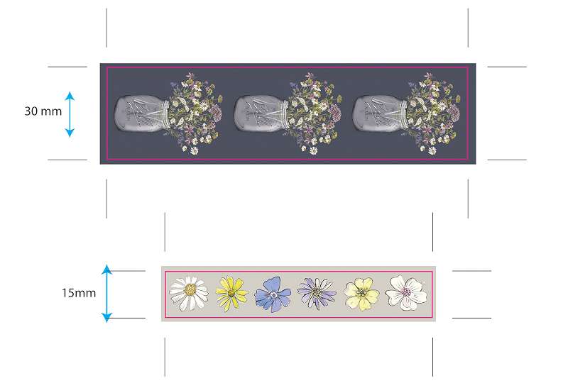 Craft Consortium Washi Tape 2/Pkg-Wildflower Meadow