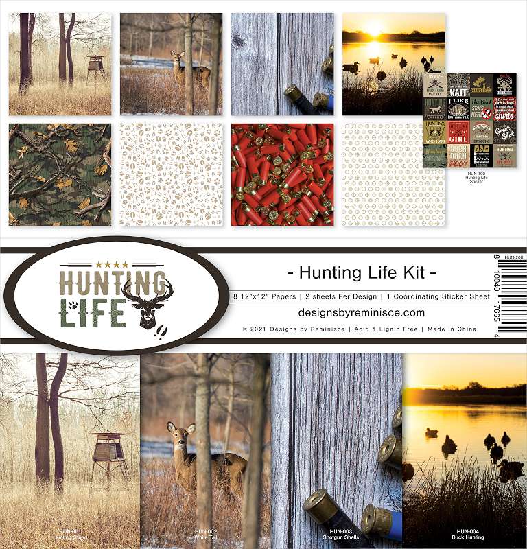 Reminisce Collection Kit 12"X12"-Hunting Life