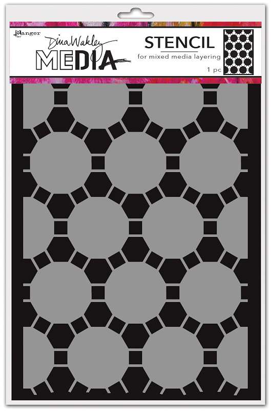 Dina Wakley Media Stencils 9"X6"-Connected Dots