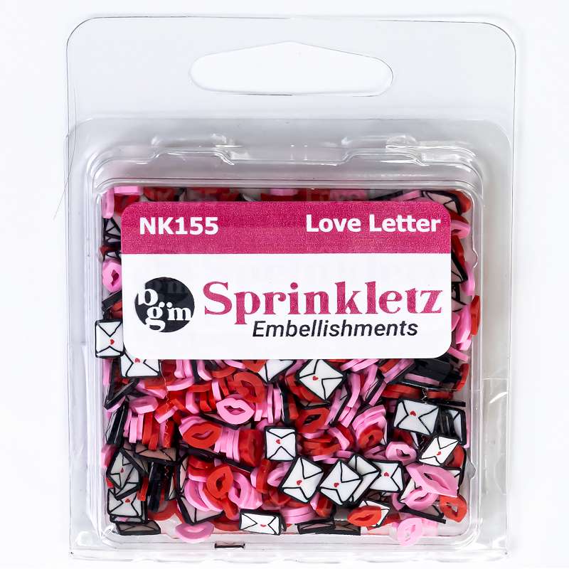Buttons Galore Sprinkletz Embellishments 12g-Love Letter