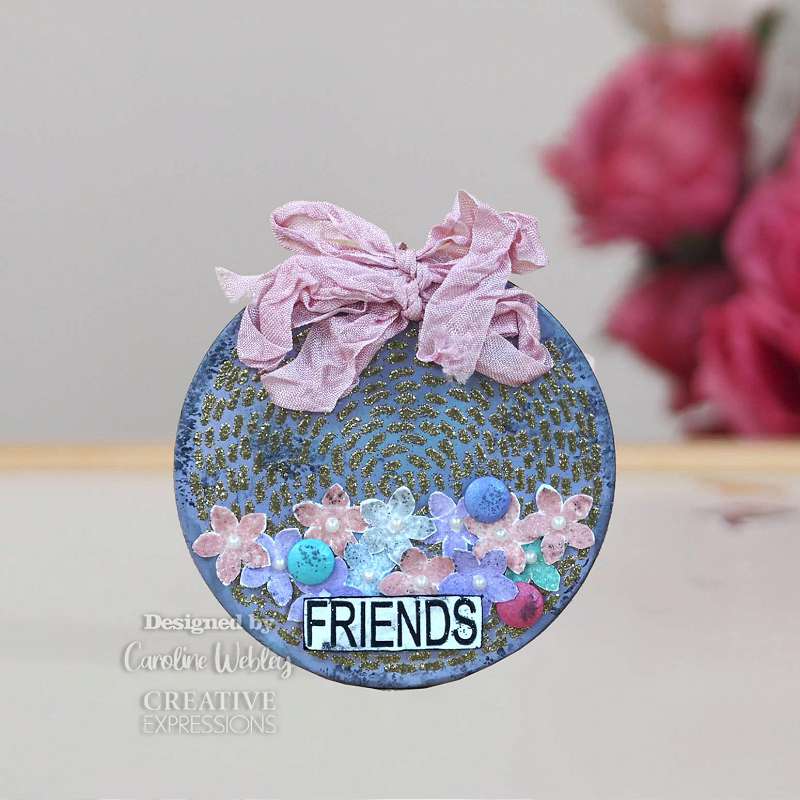 Woodware Clear Stamps 4"X4"-Singles Stitched Circle