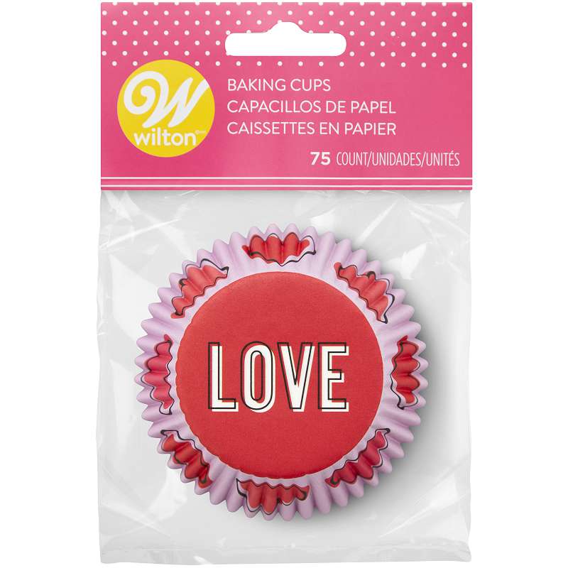 Wilton Standard Baking Cups 75/Pkg-Love
