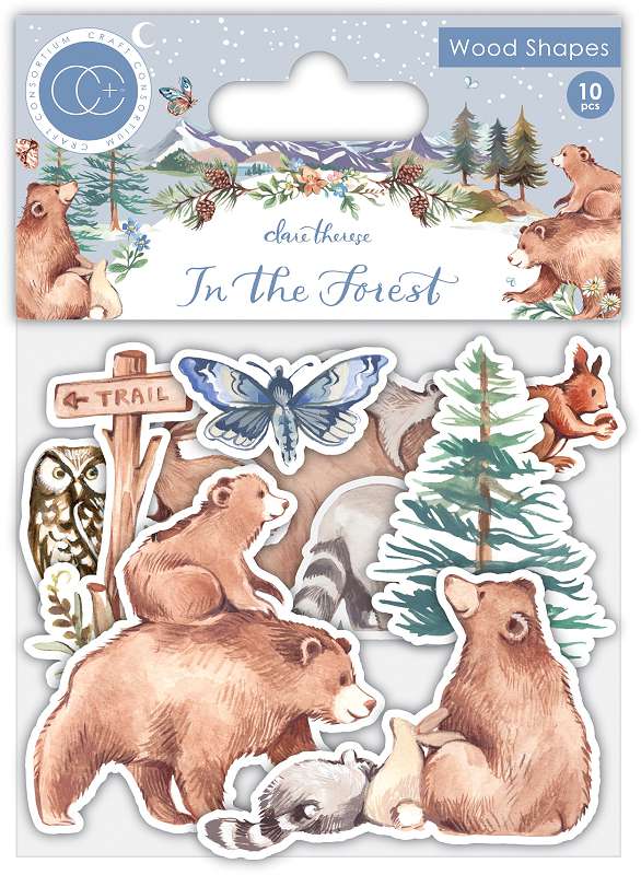 Craft Consortium Laser-Cut Wooden Shapes 10/Pkg-In The Forest