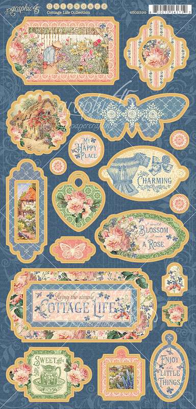 Cottage Life Chipboard Die-Cuts 6"X12" Sheet-