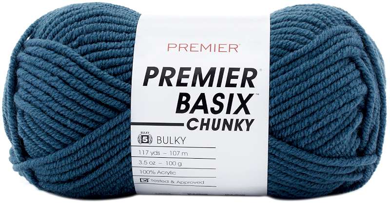 Premier Yarns Basix Chunky Yarn-Heritage Blue