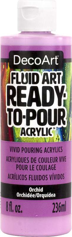 DecoArt FluidArt Ready-To-Pour Acrylic Paint 8oz-Orchid