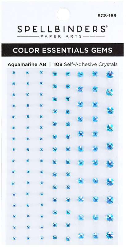 Spellbinders Color Essentials Gems 108/Pkg-Aquamarine