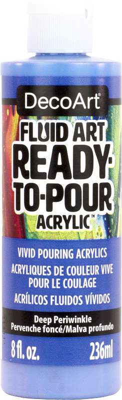 DecoArt FluidArt Ready-To-Pour Acrylic Paint 8oz-Deep Periwinkle