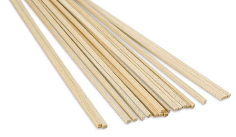 3/16" x 1/4" x 36" Balsa Strips (20)