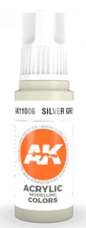 Silver Grey 3G Acrylic Paint 17ml Bottle