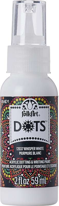 Folkart Dots Acrylic Paint 2oz-Whisper White