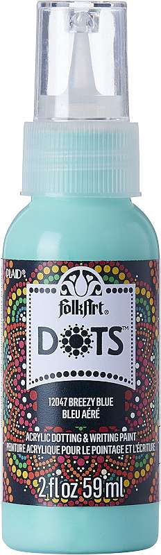 Folkart Dots Acrylic Paint 2oz-Breezy Blue