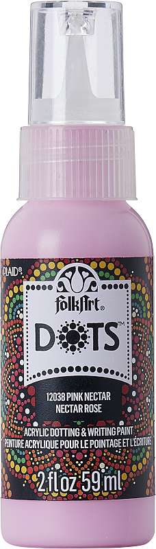 Folkart Dots Acrylic Paint 2oz-Pink Nectar
