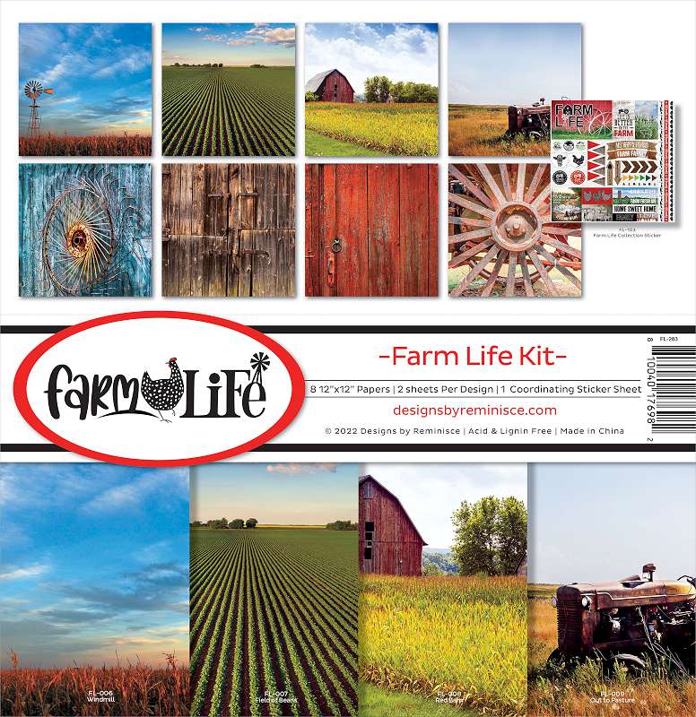 Reminisce Collection Kit 12"X12"-Farm Life