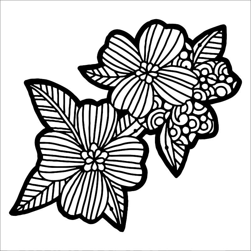 Crafter's Workshop Template 6"X6"-Dogwood Pair