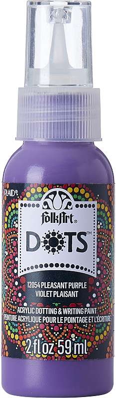 Folkart Dots Acrylic Paint 2oz-Pleasant Purple