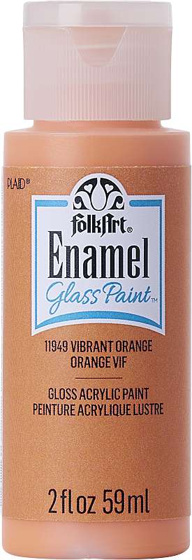 FolkArt Enamel Paint 2oz-Vibrant Orange
