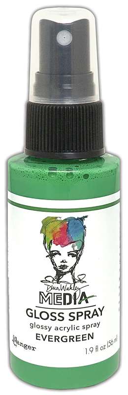 Dina Wakley Media Gloss Sprays 2oz-Evergreen