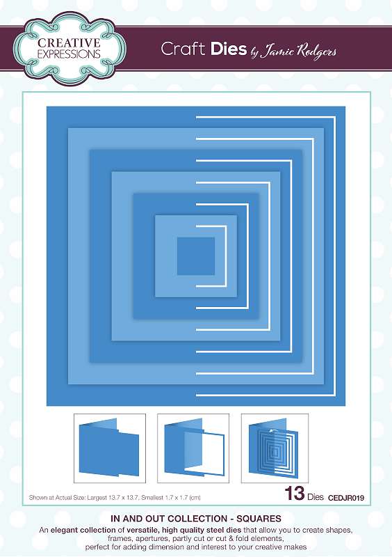 Creative Expressions Craft Dies By Jamie Rodgers-In And Out Collection: Squares