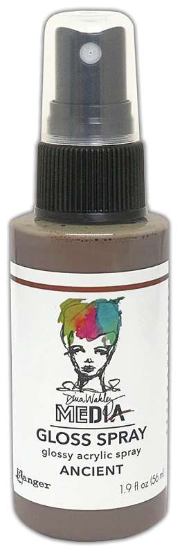 Dina Wakley Media Metallic Gloss Sprays 2oz-Ancient